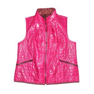 Womens Talbots Petites Pink quilted vest XL